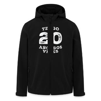 40 ans d’anniversaire Cadeau Femmes Hommes - Veste softshell homme en polyester recyclé Stanley/Stella - noir - Devant - AI Model Male 185 light (185cm)