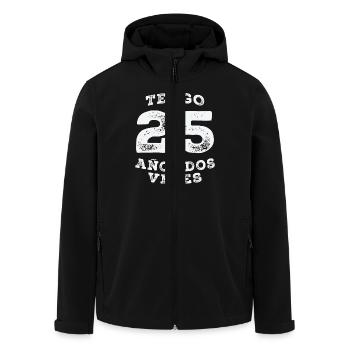 50 ans d’anniversaire Cadeau Femmes Hommes - Veste softshell homme en polyester recyclé Stanley/Stella - noir - Devant - AI Model Male 185 light (185cm)