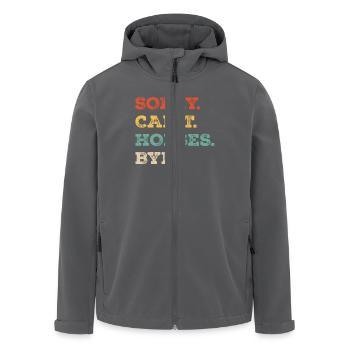 I'm sorry I can't Horses Goodbye - Men’s Recycled Softshell Jacket by Stanley/Stella - anthracite - Front - AI Model Male 185 light (185cm)