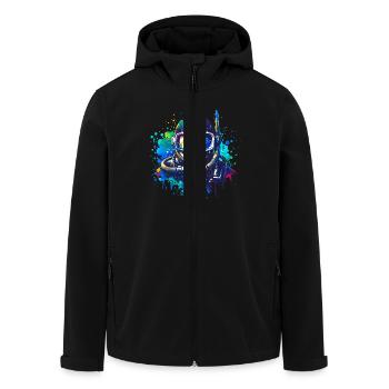 Tauchen Taucher - Recycelte Männer Softshell-Jacke von Stanley/Stella - Schwarz - Vorne - AI Model Male 185 light (185cm)
