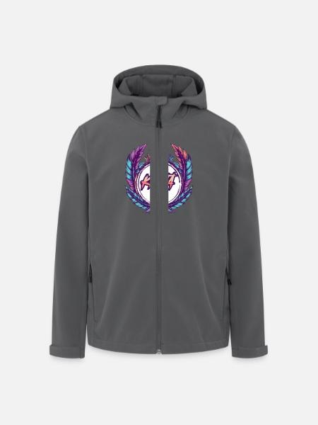 Kreta Crew Bunt - Recycelte Männer Softshell-Jacke von Stanley/Stella - Schwarz