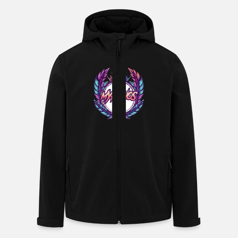 Mykonos Crew Bunt - Recycelte Männer Softshell-Jacke von Stanley/Stella - Schwarz