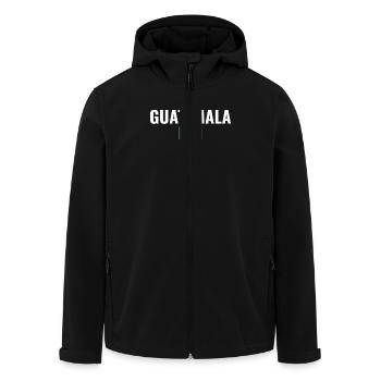 Guatemala Guatemaltekische Flagge - Recycelte Männer Softshell-Jacke von Stanley/Stella - Schwarz - Vorne - AI Model Male 185 light (185cm)