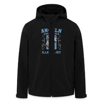 Ich Angle Weil Mord Illegal Ist Sarkasmus Angler - Recycelte Männer Softshell-Jacke von Stanley/Stella - Schwarz - Vorne - AI Model Male 185 light (185cm)