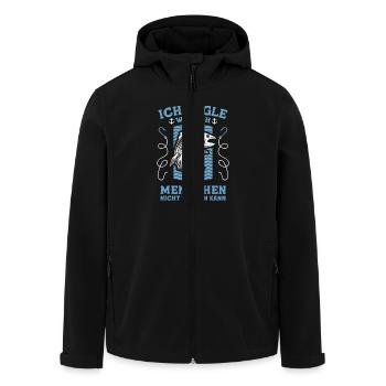 Ich Angle Weil Ich Menschen Nicht Werfen Kann - Recycelte Männer Softshell-Jacke von Stanley/Stella - Schwarz - Vorne - AI Model Male 185 light (185cm)