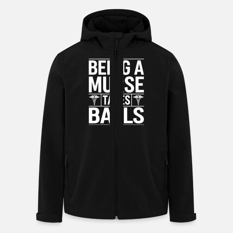 Stärke im Pflegeberuf - Recycelte Männer Softshell-Jacke von Stanley/Stella - Schwarz