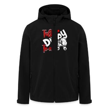 Roller Derby Talk Dirby To Me - Men’s Recycled Softshell Jacket by Stanley/Stella - black - Front - AI Model Male 185 light (185cm)