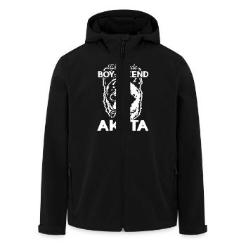 Will Trade Boy Friend For Akita Dog - Men’s Recycled Softshell Jacket by Stanley/Stella - black - Front - AI Model Male 185 light (185cm)