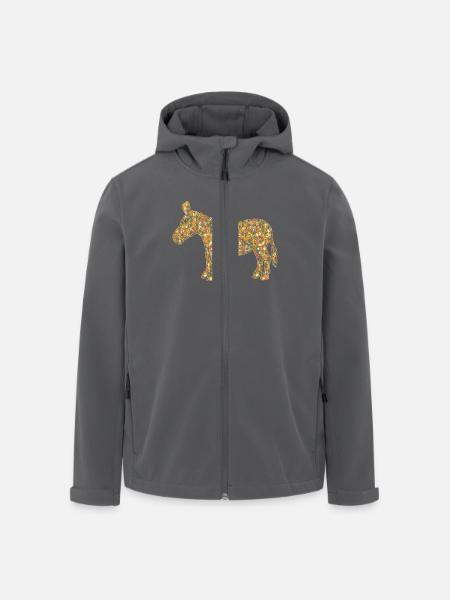 Donkey Geometric - Men’s Recycled Softshell Jacket by Stanley/Stella - black