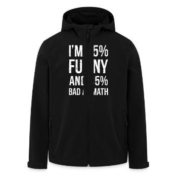 J’ai 25 ans drôle et 85 ans je suis mauvais en maths - Veste softshell homme en polyester recyclé Stanley/Stella - noir - Devant - AI Model Male 185 light (185cm)