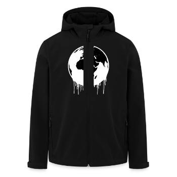 biker gift, man, woman, humorous t-shirt - Men’s Recycled Softshell Jacket by Stanley/Stella - black - Front - AI Model Male 185 light (185cm)