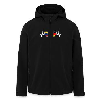 Venezuela Germany Flag Venezuelans - Men’s Recycled Softshell Jacket by Stanley/Stella - black - Front - AI Model Male 185 light (185cm)