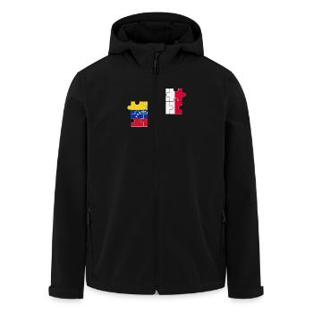 Venezuela France Drapeau Français Vénézuéliens - Veste softshell homme en polyester recyclé Stanley/Stella - noir - Devant - AI Model Male 185 light (185cm)