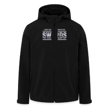 Je m’attendais à ce que les épées soient de l’humour fantastique - Veste softshell homme en polyester recyclé Stanley/Stella - noir - Devant - AI Model Male 185 light (185cm)