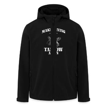 Faire de l’huile de friture de suif à nouveau graphique - Veste softshell homme en polyester recyclé Stanley/Stella - noir - Devant - AI Model Male 185 light (185cm)