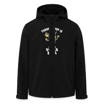 Today's Soup Is Vodka Soda Lustiger Spruch für - Recycelte Männer Softshell-Jacke von Stanley/Stella - Schwarz - Vorne - AI Model Male 185 light (185cm)