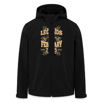 Légende de l’anniversaire de février 2005 - Veste softshell homme en polyester recyclé Stanley/Stella - noir - Devant - AI Model Male 185 light (185cm)
