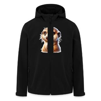 Meerkat - Men’s Recycled Softshell Jacket by Stanley/Stella - black - Front - AI Model Male 185 light (185cm)