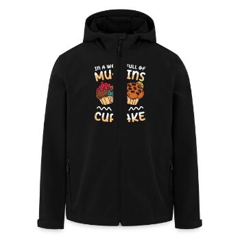 In A World Full Of Muffins Be A Cupcake - Recycelte Männer Softshell-Jacke von Stanley/Stella - Schwarz - Vorne - AI Model Male 185 light (185cm)