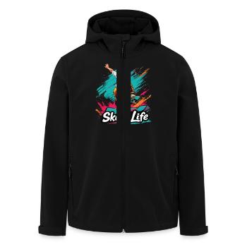 Skate Life Skateboard Skater Skateboarding - Veste softshell homme en polyester recyclé Stanley/Stella - noir - Devant - AI Model Male 185 light (185cm)