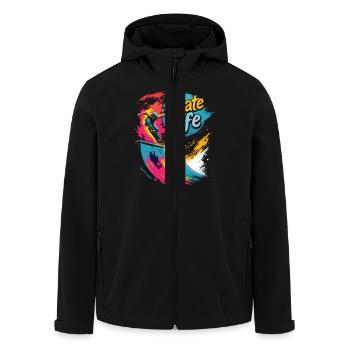 Skate Life Skateboard Skater Skateboarding - Recycelte Männer Softshell-Jacke von Stanley/Stella - Schwarz - Vorne - AI Model Male 185 light (185cm)