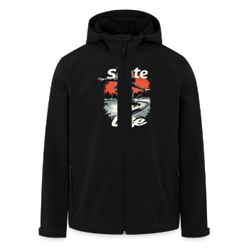 Skate Life Skateboard Skater Skateboarding - Recycelte Männer Softshell-Jacke von Stanley/Stella - Schwarz - Vorne - AI Model Male 185 light (185cm)