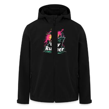 City Runner Stadtläufer - Veste softshell homme en polyester recyclé Stanley/Stella - noir - Devant - AI Model Male 185 light (185cm)