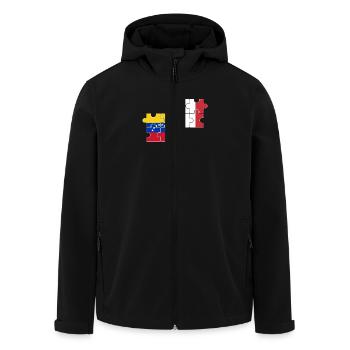 Venezuela Italy Flag Italians Venezuelans - Men’s Recycled Softshell Jacket by Stanley/Stella - black - Front - AI Model Male 185 light (185cm)