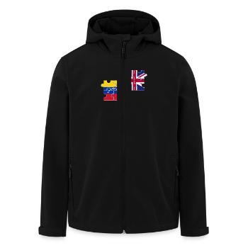 Venezuela Royaume-Uni Drapeau britannique Vénézuélien - Veste softshell homme en polyester recyclé Stanley/Stella - noir - Devant - AI Model Male 185 light (185cm)