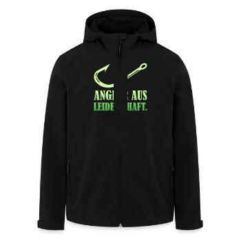 ANGLER AUS LEIDENSCHAFT Angeln Hobby Fischer - Recycelte Männer Softshell-Jacke von Stanley/Stella - Schwarz - Vorne - AI Model Male 185 light (185cm)