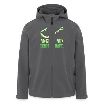 ANGLER AUS LEIDENSCHAFT Angeln Hobby Fischer - Recycelte Männer Softshell-Jacke von Stanley/Stella - Anthrazit - Vorne - AI Model Male 185 light (185cm)