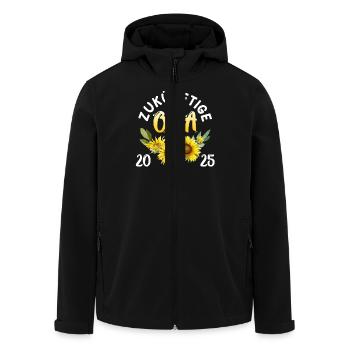 ZUKÜNFTIGE OMA 2025 Großmutter Bald Oma Werdende - Recycelte Männer Softshell-Jacke von Stanley/Stella - Schwarz - Vorne - AI Model Male 185 light (185cm)