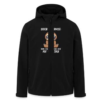 Bevor Du Fragst Nein Kein Smalltalk Faultier - Recycelte Männer Softshell-Jacke von Stanley/Stella - Schwarz - Vorne - AI Model Male 185 light (185cm)