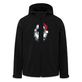 Chapeau de Père Noël élégant Barbe et nuancees - Veste softshell homme en polyester recyclé Stanley/Stella - noir - Devant - AI Model Male 185 light (185cm)