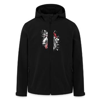 Pferd Weihnachten Lustig - Recycelte Männer Softshell-Jacke von Stanley/Stella - Schwarz - Vorne - AI Model Male 185 light (185cm)