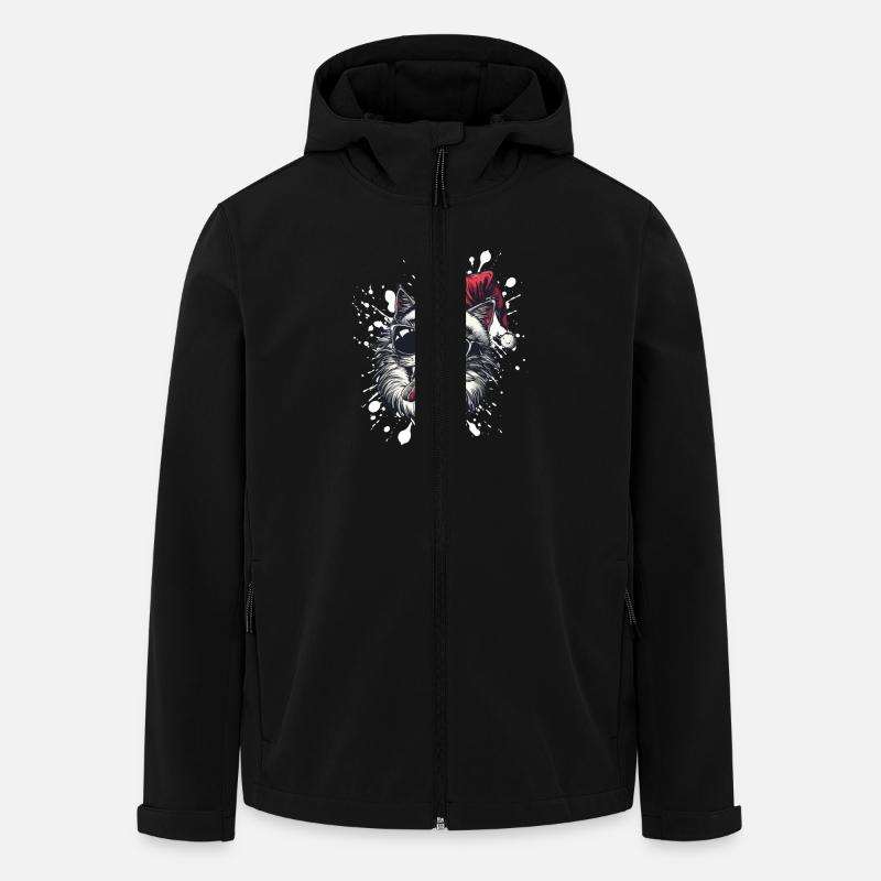 Katze Weihnachten Lustig - Recycelte Männer Softshell-Jacke von Stanley/Stella - Schwarz