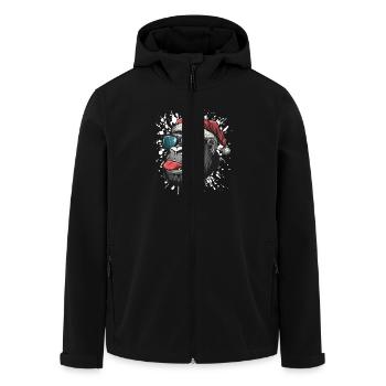 Gorilla Christmas Funny - Men’s Recycled Softshell Jacket by Stanley/Stella - black - Front - AI Model Male 185 light (185cm)