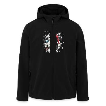 Vache Noël Drôle - Veste softshell homme en polyester recyclé Stanley/Stella - noir - Devant - AI Model Male 185 light (185cm)