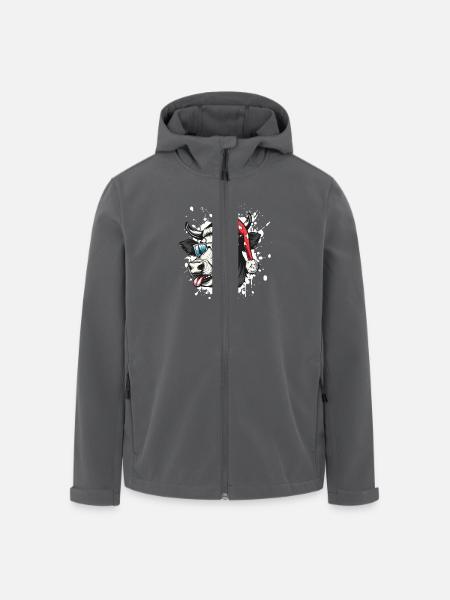 Cow Christmas Funny - Men’s Recycled Softshell Jacket by Stanley/Stella - black