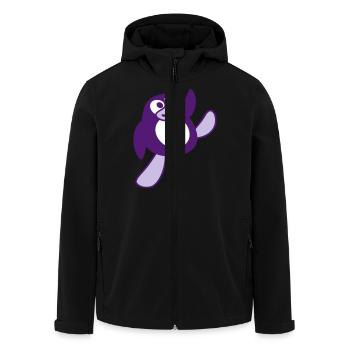 Pinguin Breakdance Glücklich Tanzen Party DJ Musik - Recycelte Männer Softshell-Jacke von Stanley/Stella - Schwarz - Vorne - AI Model Male 185 light (185cm)