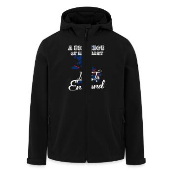 A Big Piece Of My Heart Lives In England - Men’s Recycled Softshell Jacket by Stanley/Stella - black - Front - AI Model Male 185 light (185cm)