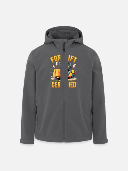 Forklift Certified Gabelstapler - Recycelte Männer Softshell-Jacke von Stanley/Stella - Schwarz