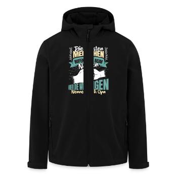 Opa DIE MEISTEN MENSCHEN RUFEN MICH BEIM NAMEN - Recycelte Männer Softshell-Jacke von Stanley/Stella - Schwarz - Vorne - AI Model Male 185 light (185cm)