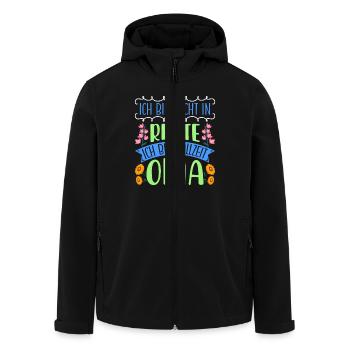 Großmutter BIN NICHT IN RENTE BIN VOLLZEIT OMA - Recycelte Männer Softshell-Jacke von Stanley/Stella - Schwarz - Vorne - AI Model Male 185 light (185cm)