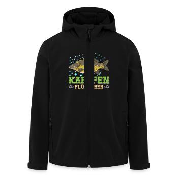 Angeln Hobby KARPFEN FLÜSTERER Lustiges Angler - Recycelte Männer Softshell-Jacke von Stanley/Stella - Schwarz - Vorne - AI Model Male 185 light (185cm)