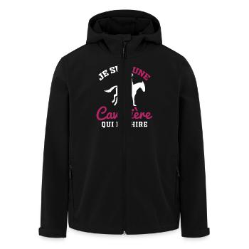 I'm a Rider Who Tears Gift - Men’s Recycled Softshell Jacket by Stanley/Stella - black - Front - AI Model Male 185 light (185cm)