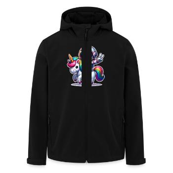 Licorne astronaute - Veste softshell homme en polyester recyclé Stanley/Stella - noir - Devant - AI Model Male 185 light (185cm)
