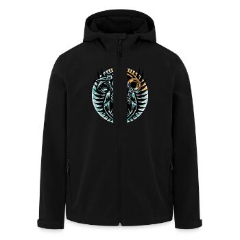 Sondeln Metalldetektor - Recycelte Männer Softshell-Jacke von Stanley/Stella - Schwarz - Vorne - AI Model Male 185 light (185cm)
