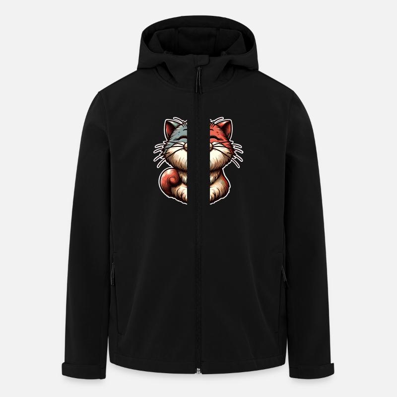 Chat - Veste softshell homme en polyester recyclé Stanley/Stella - noir