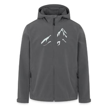 Skilift Ski Lift - Men’s Recycled Softshell Jacket by Stanley/Stella - anthracite - Front - AI Model Male 185 light (185cm)